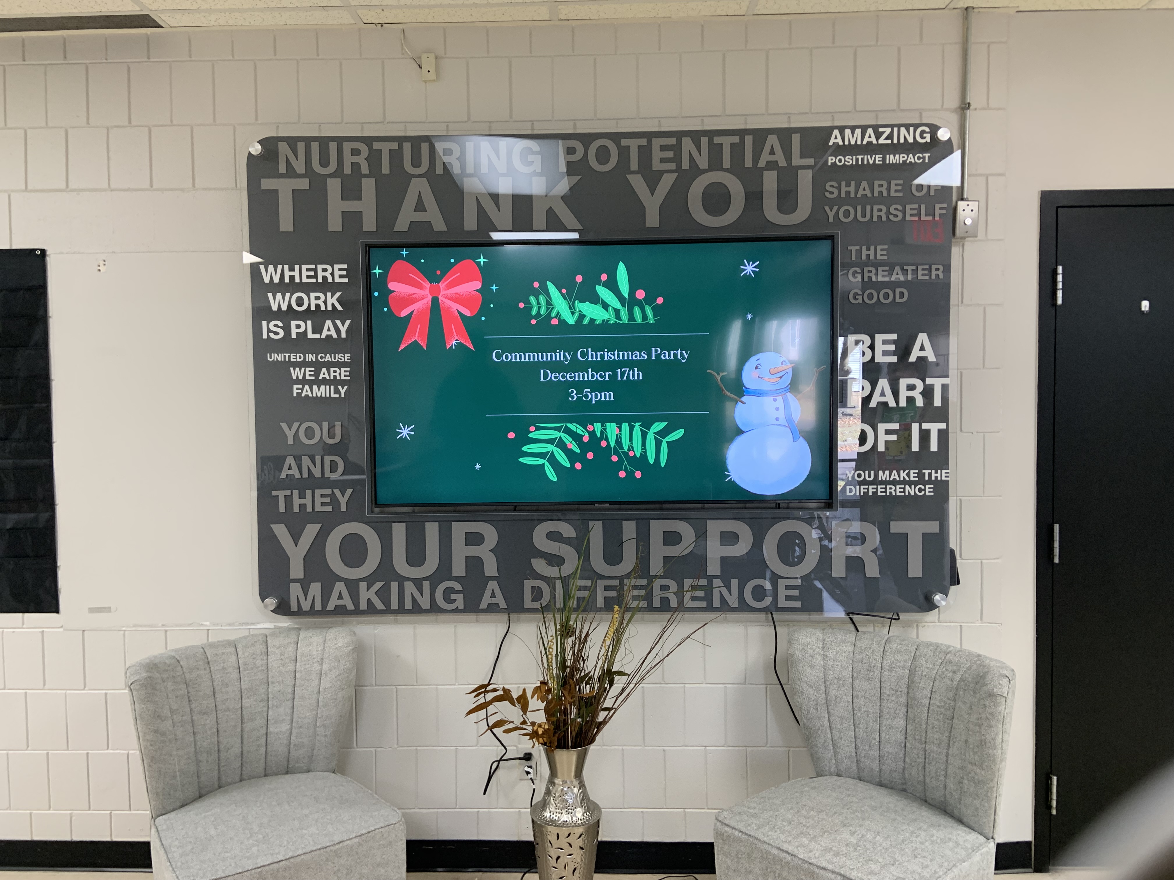 Interior Business Sign 